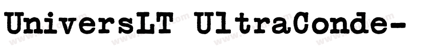 UniversLT UltraConde字体转换